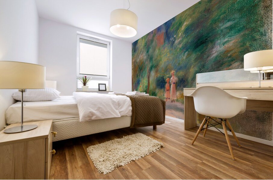 Pierre Auguste Renoir 1841 1919 Two Figures on a Path Deux figures dans un sentier 1906 Mural print