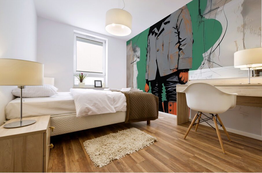 the cat with boots Mural print