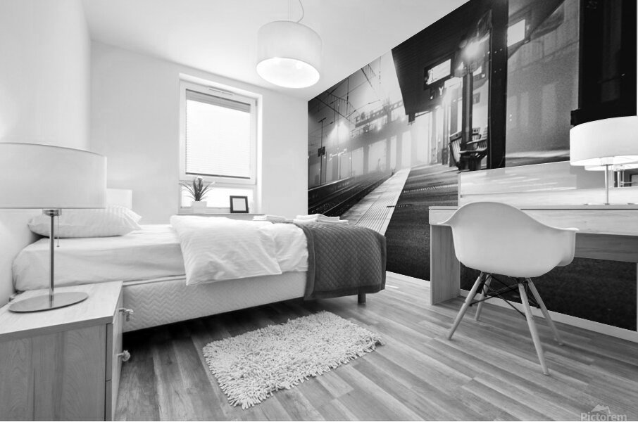 Quai brumeux Mural print