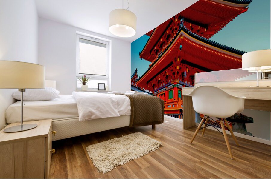 Japan-The Red Temple 06 Mural print