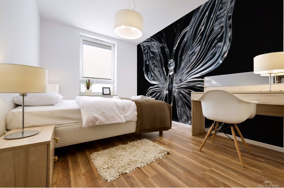 a breathtaking crystal quartz glass sculptu ofdel Mural print