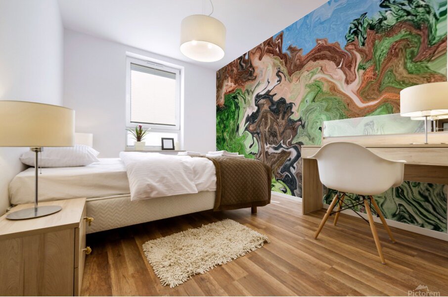 Abstract 206 by Binod Dawadi Mural print