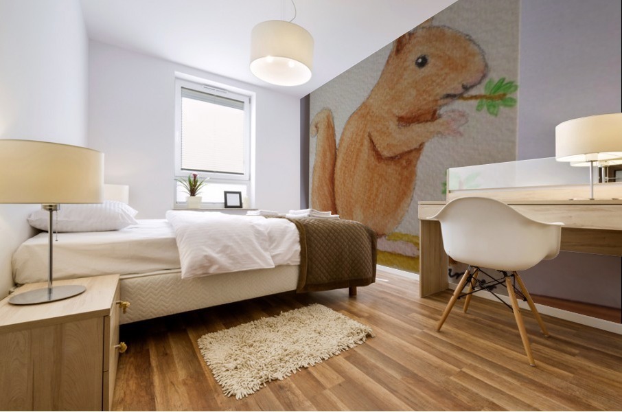 Squirrel  Mural print