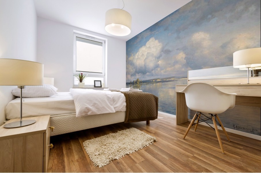 The lake Mural print