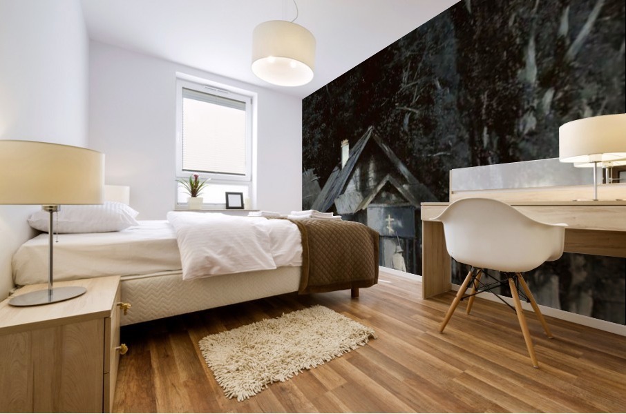 Skit on a moonlit night Mural print