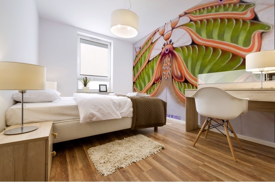 Fibonacci moth Mural print