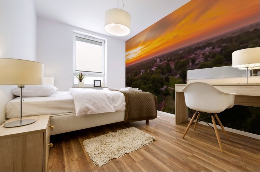 Rushville, IL Sunset Mural print