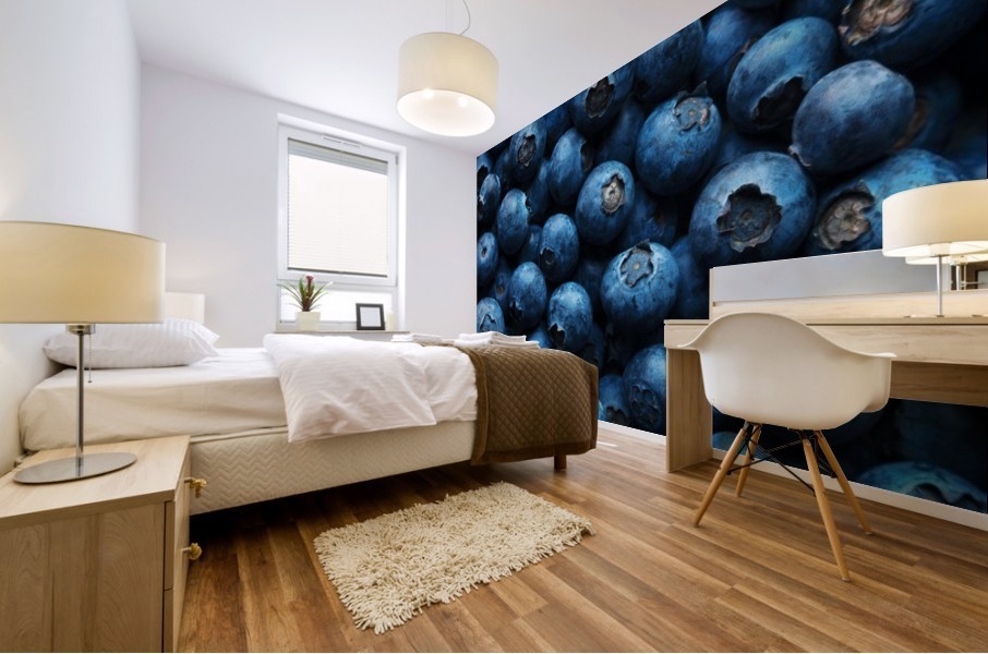 Blueberries Background Close-up Mural print