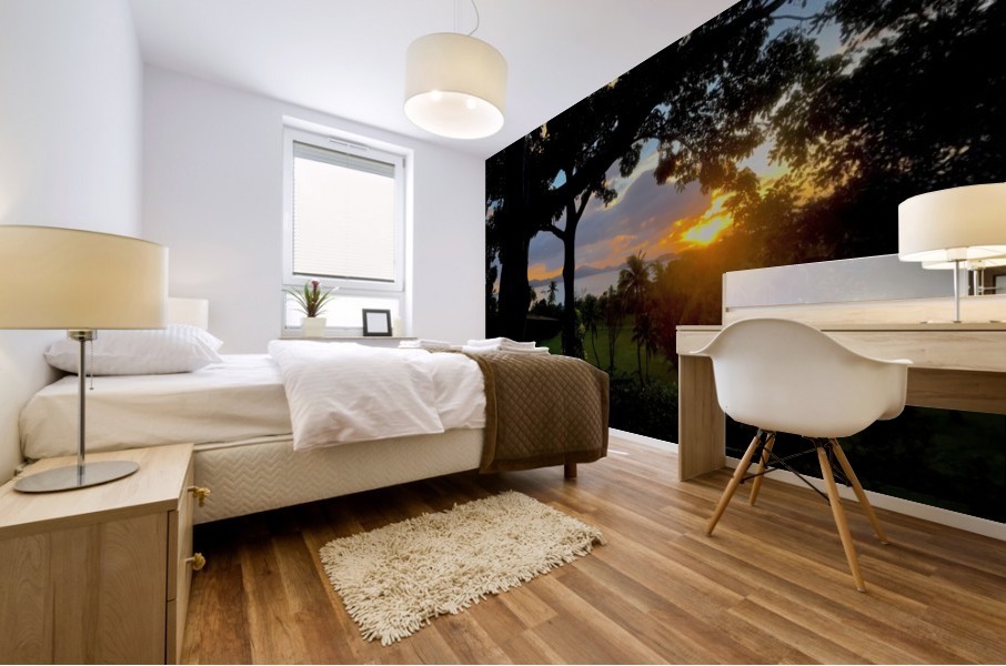 Caneel Bay Sunset Mural print