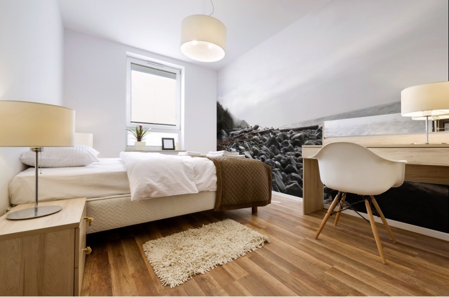 Rainy Beach Mural print