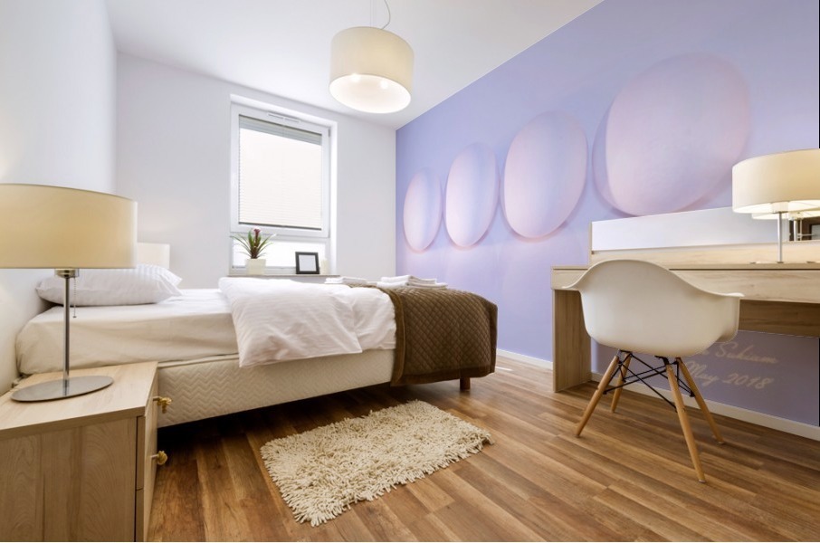 Mostly white Mural print