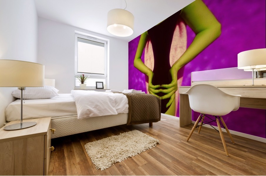 MAGENTA SWAN Mural print