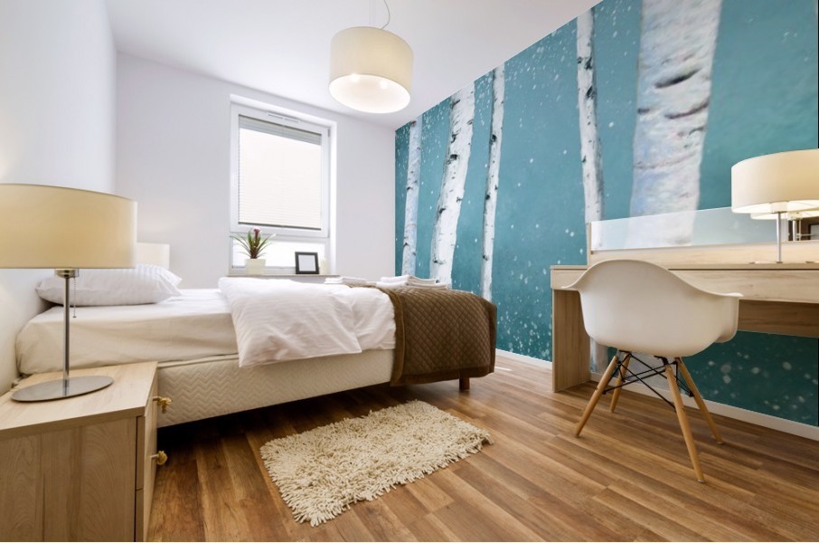 birch tree Mural print