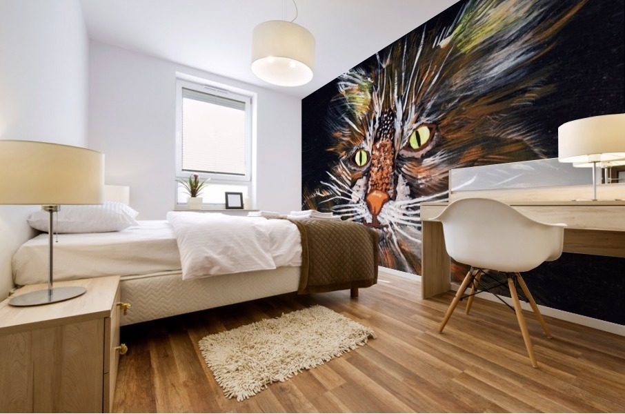 Whiskers. Stephen R Mural print