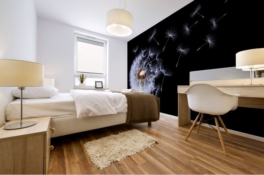 Dandelion Blowing Mural print