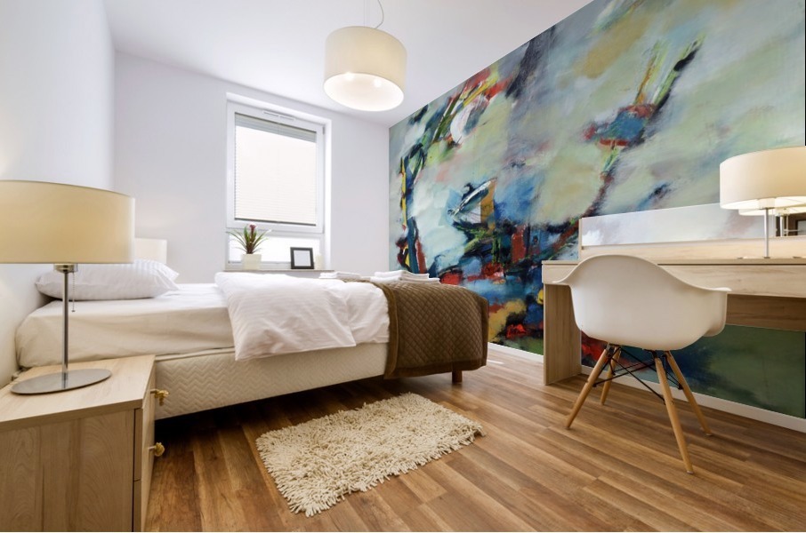 Blue Storm Mural print