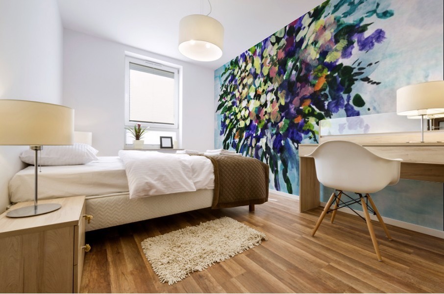 Impressionistic Flowers Burst Of Beauty Mural print