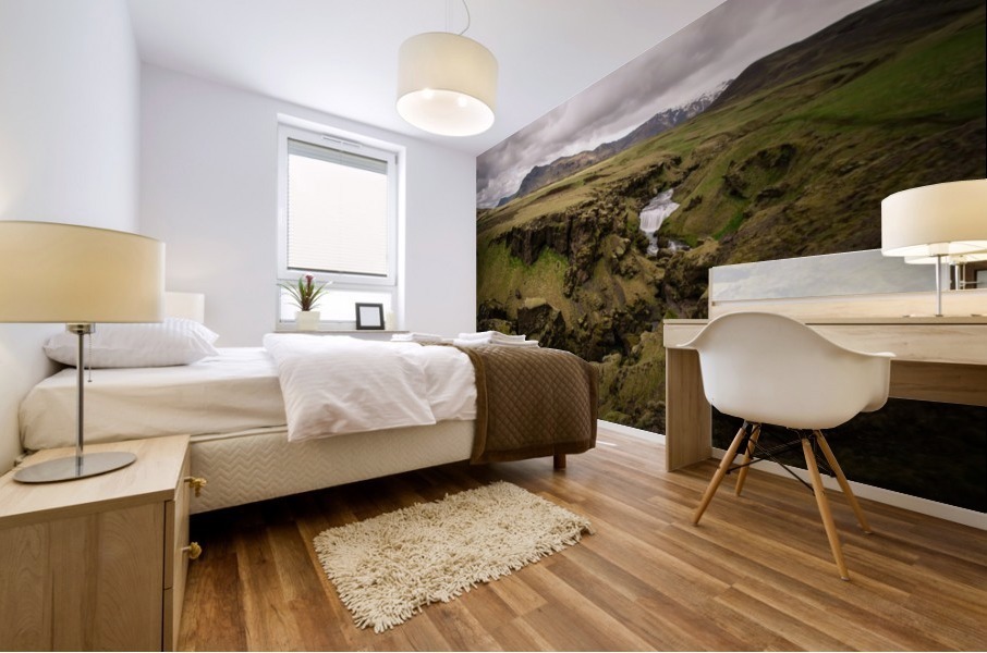 Iceland mountain range Mural print