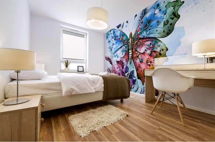 Arte 132 Butterfly oil paint style Mural print