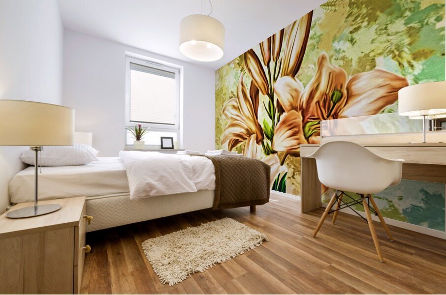 Arte 142 Flowers enhanced digitized style Mural print