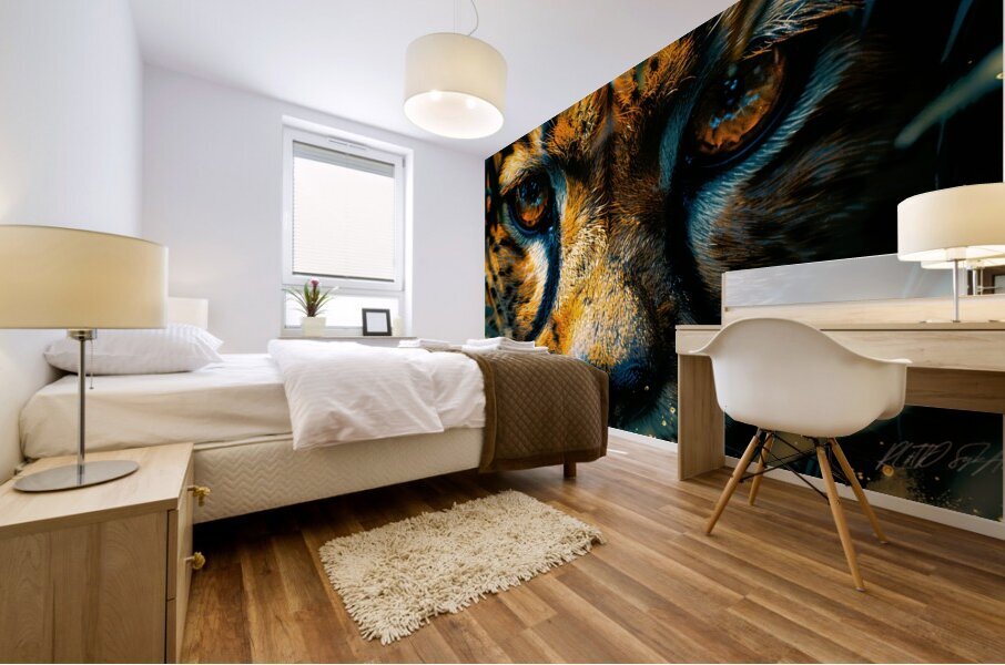Wild Cat Eyes Mural print