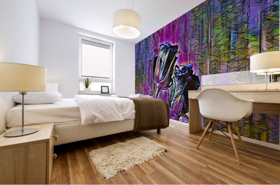 Arte 150 Roses Flowers pastel-paint-style Mural print