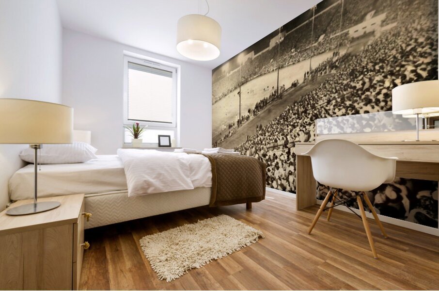 1950s arizona night football game row1 Mural print