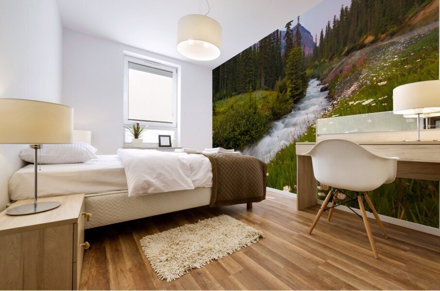 Moraine Stream Wildflower Display Mural print