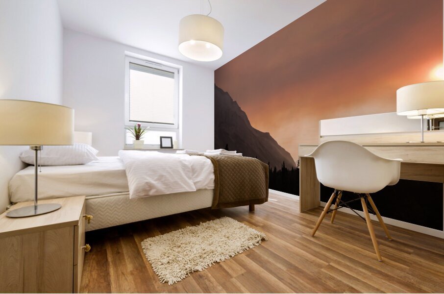 Canadian Rockies Fire Mural print