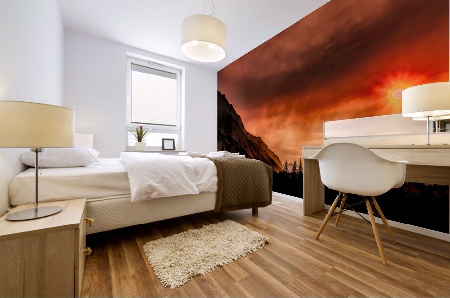 Canadian Rockies Fire Mural print