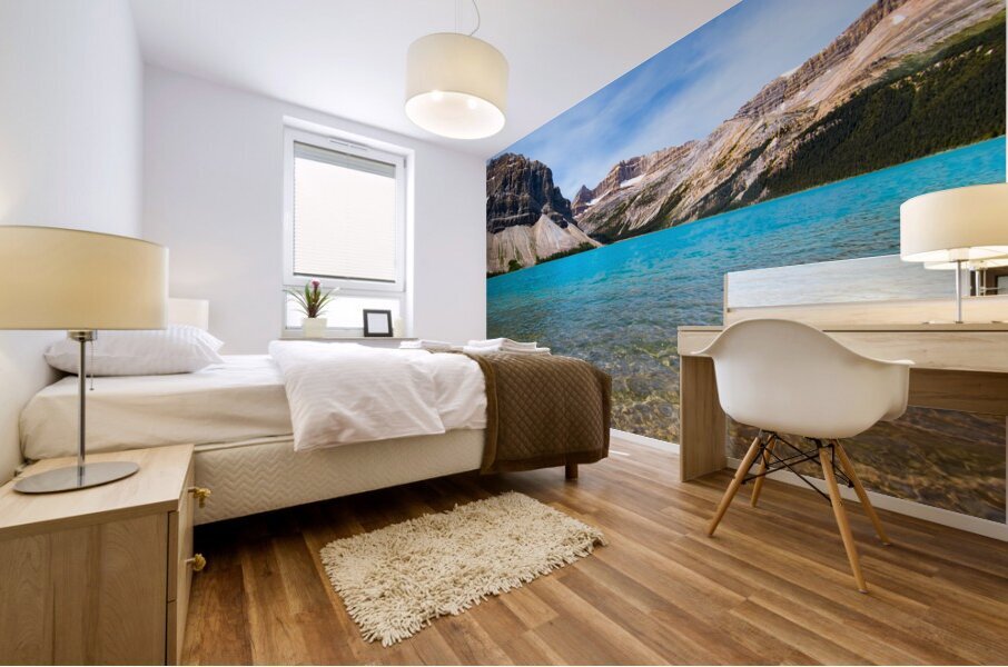 Jasper National Park River and Glacier Mural print