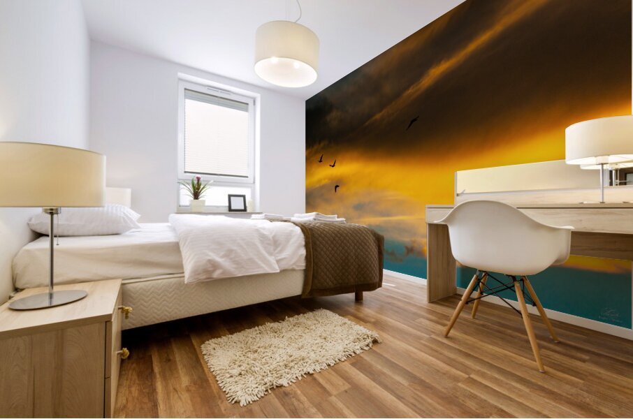 Wings and Color Mural print