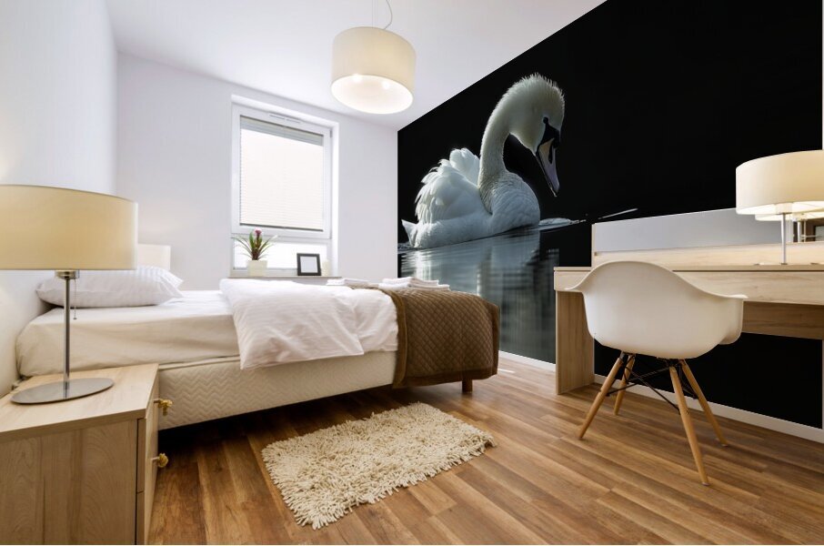 Lake Swan Mural print