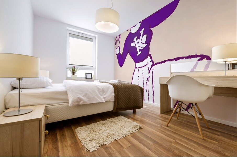 vintage kansas state cheerleader art Mural print