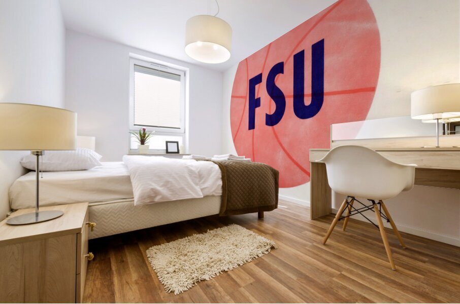 fresno state bulldog basketball throwback Mural print
