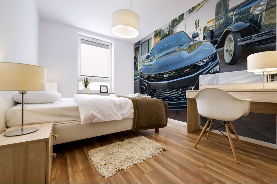 2019 Black Chevrolet Camaro SS LT1 X 1 Mural print