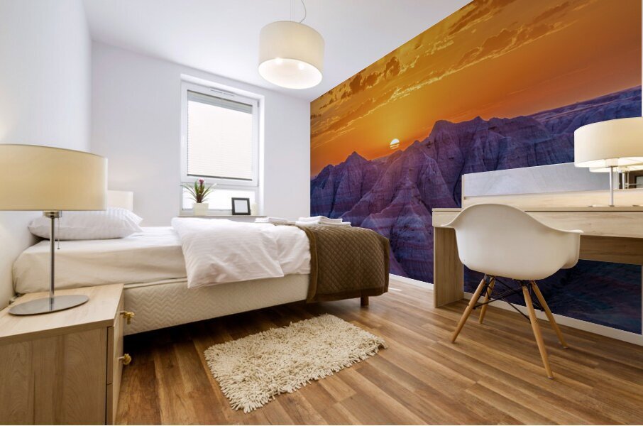 Badlands Sunrise Mural print
