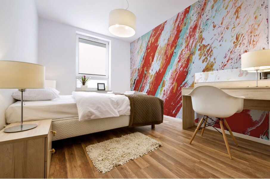 J Horne White Mural print