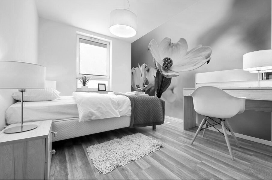 White Dogwood Black And White Mural print