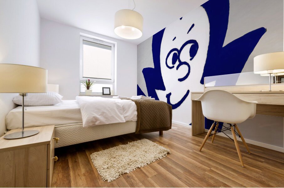 1980s duke blue devil art remix Mural print