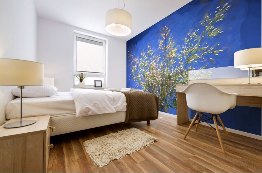 White Nandina Heavenly Bamboo X100 Mural print