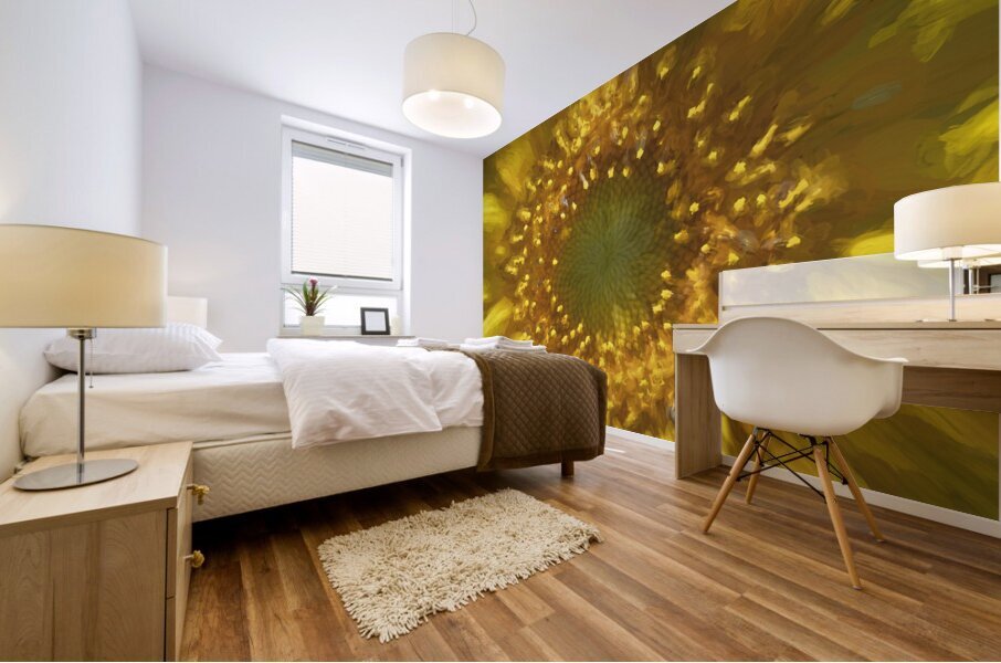 Sunflower Helianthus X 3 Mural print