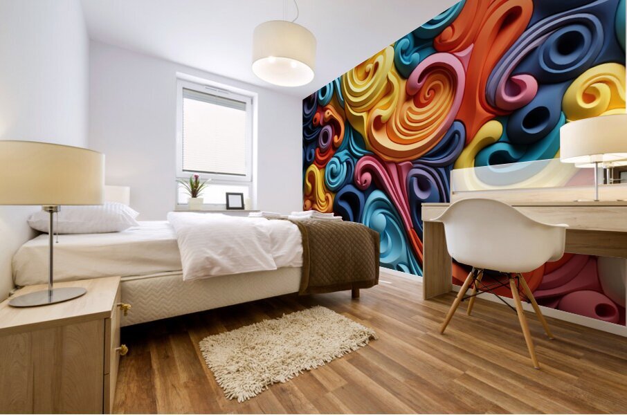 Abstract Vibration Mural print