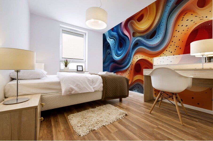 Abstract Wave Mural print