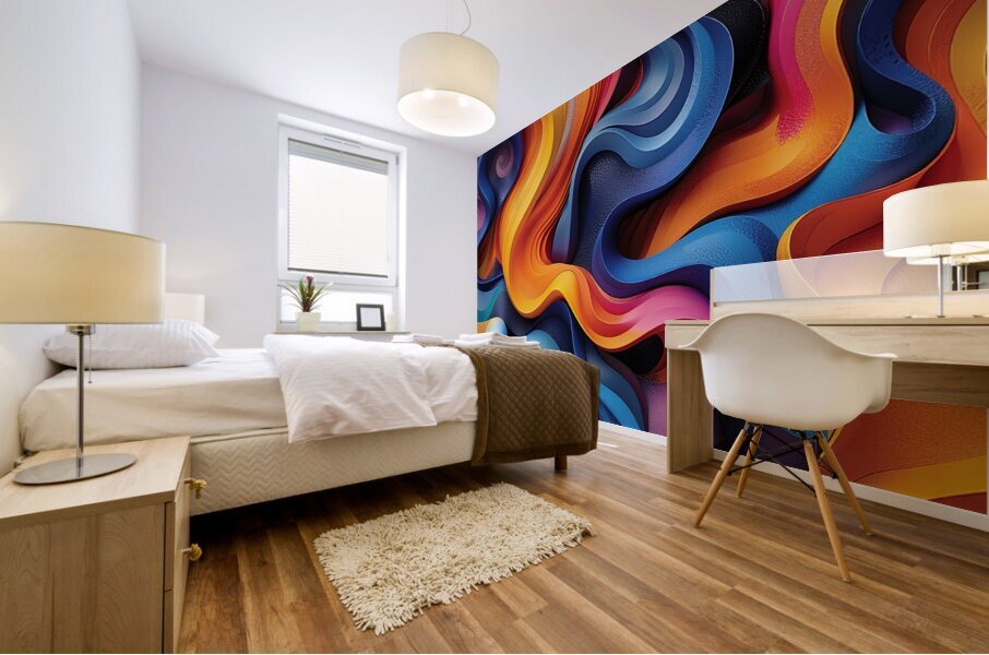 Abstract Waves Sensation Mural print