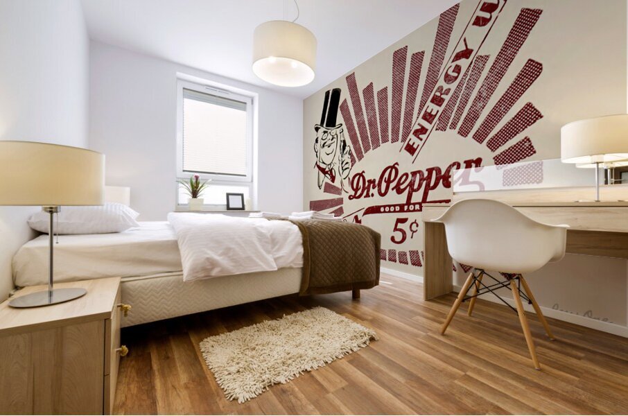 Energy Up Dr. Pepper Vintage Ad Mural print