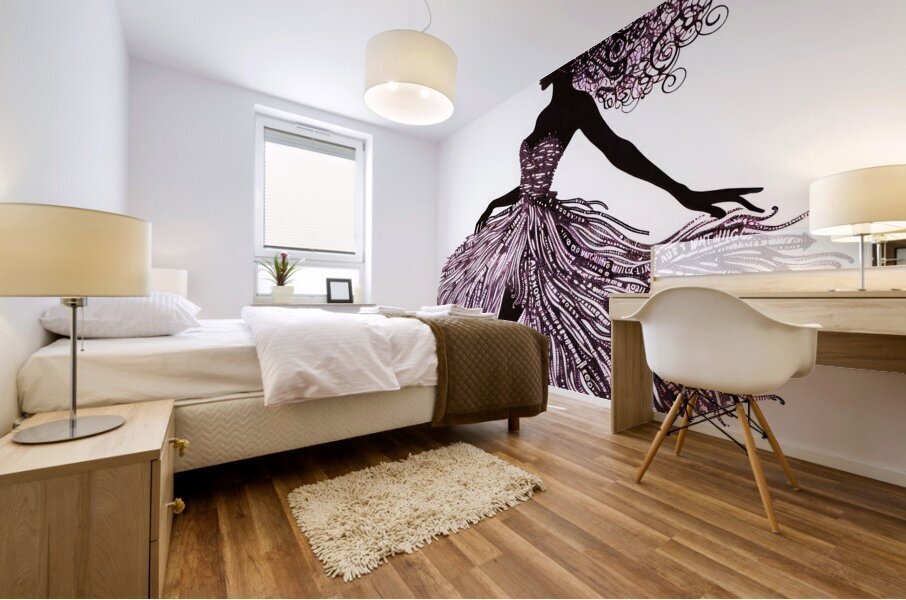 Purple Strut Mural print