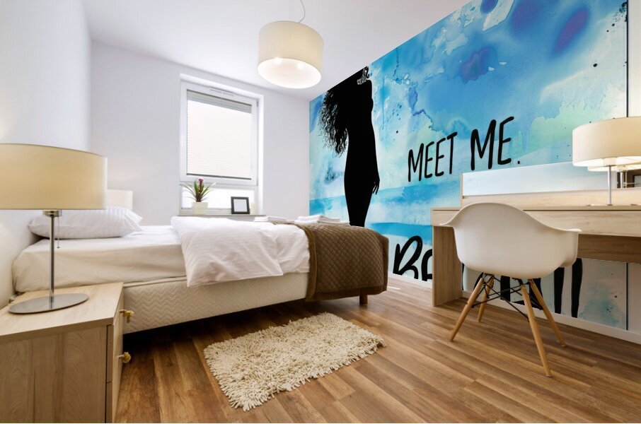 Beach Silhouette Mural print