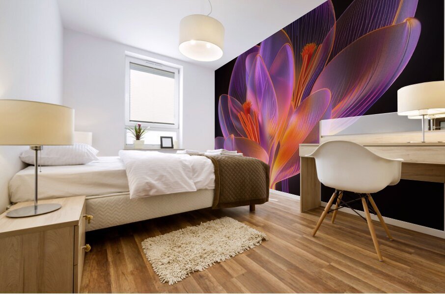 Glowing Flower Mural print
