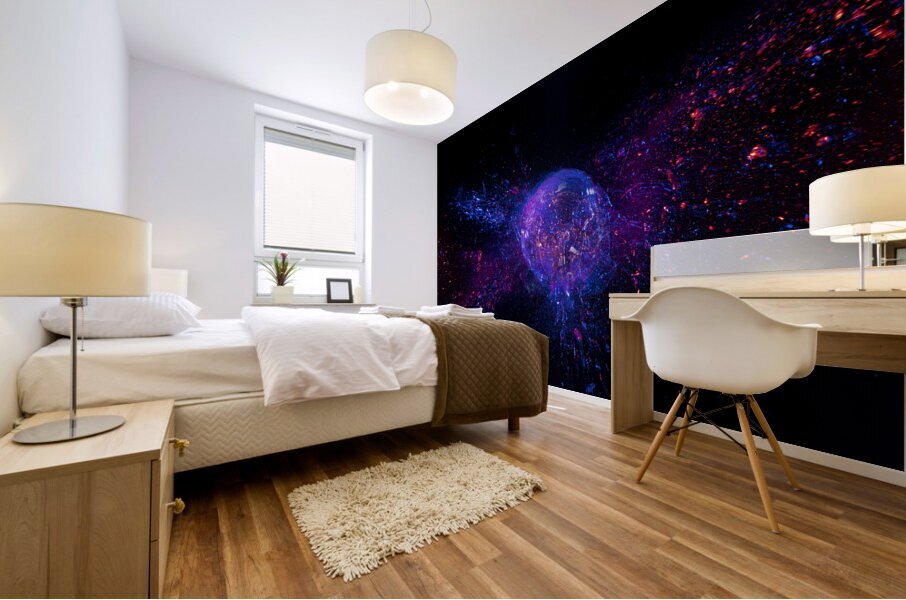 shattering glass ball  Mural print